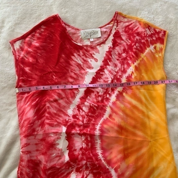 RORY Beca Designer Silk Tie Dye Mini Dress - Picture 5 of 5